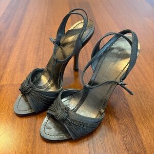 BCBGMaxAzria MA-Ivanas Antracite power suede leather high heel shoes